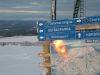 Helt p� toppen i morgensolen