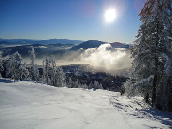 Rossland set fra Red Mt. Rossland