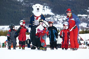 Smotter figur fra eventyret besøger børnene på fjeldet 