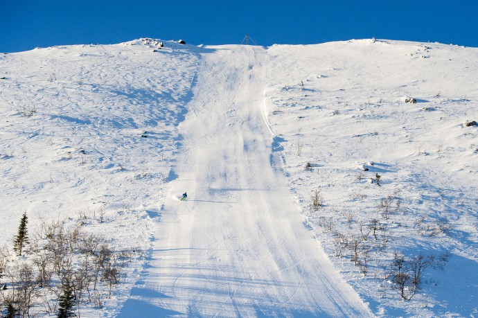 Nyfriseret piste klar til carvingsving i Trysil