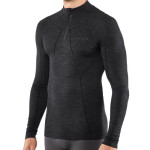 Falke Wool-Tech Zip Shirt Comfort, herre, sort, XL(54)