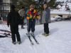 Fasterens første spæde "skridt" på ski...