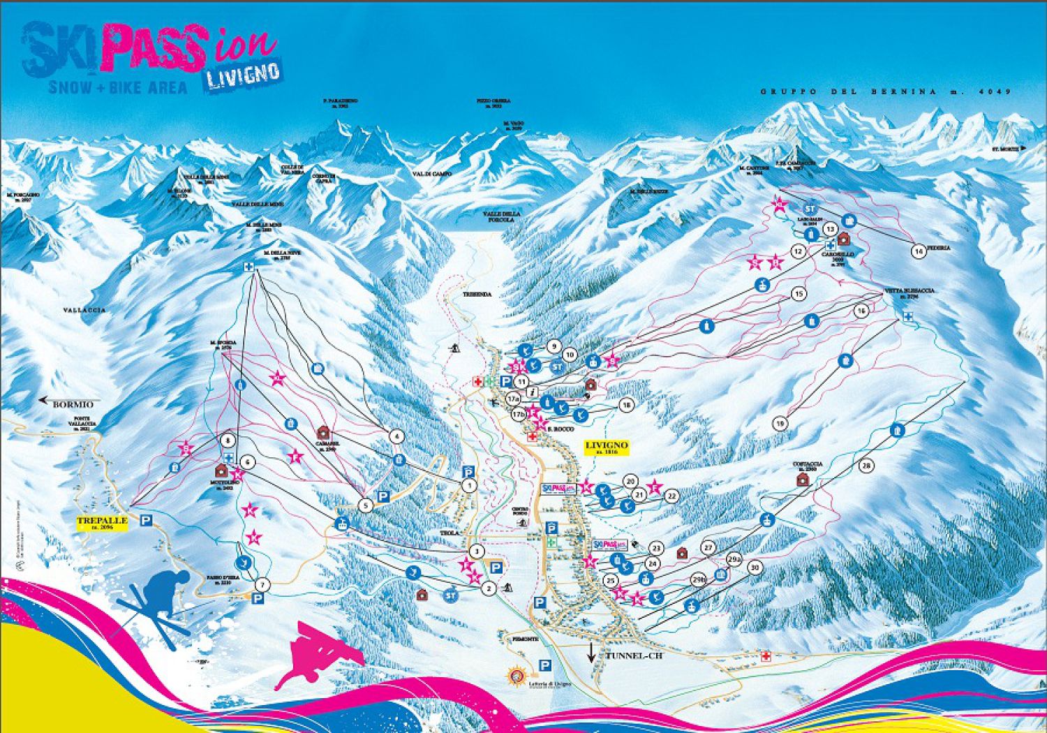 Kort Over Livigno Italien Pistekort fra Livigno. Se det nyeste her Kort Over Livigno Italien