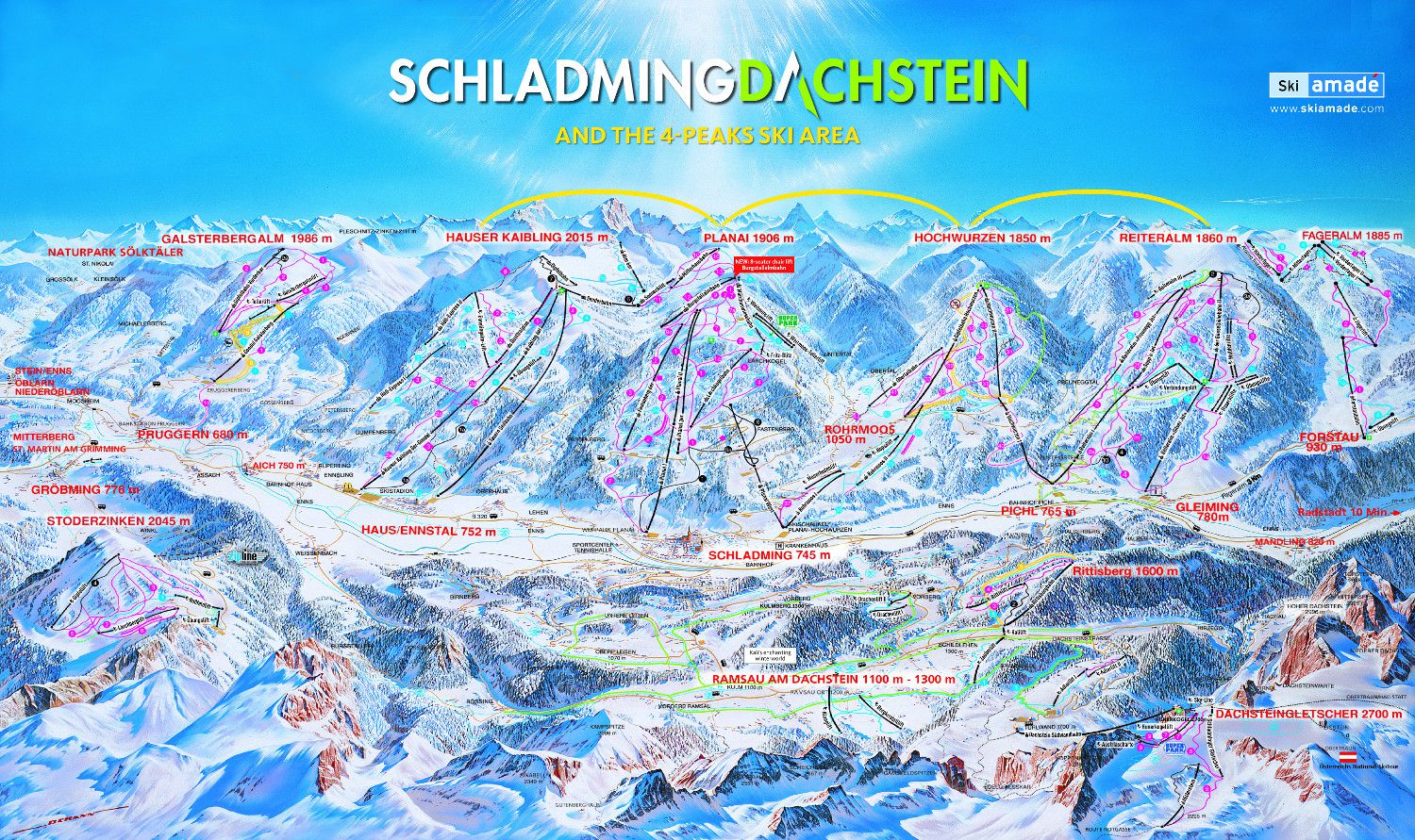 Kort Over Schladming Pistekort fra Schladming. Se det nyeste her Kort Over Schladming