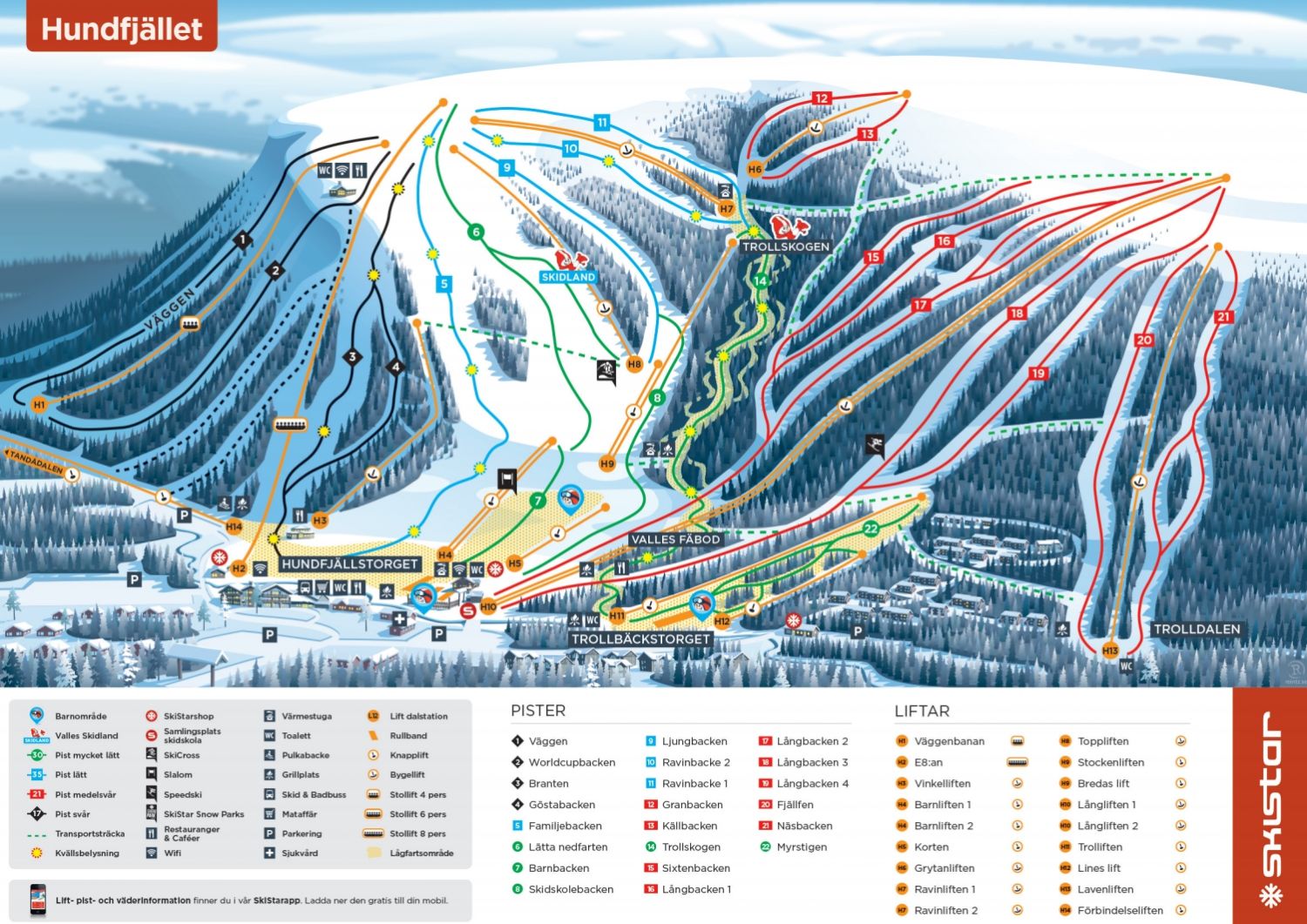 Pistekort fra Hundfjället - Se det nyeste her - Skisport.dk