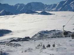 Kabiner og stole i skøn forening i Alpe d'Huez