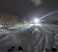 Aftenskiløb i Japan - se video