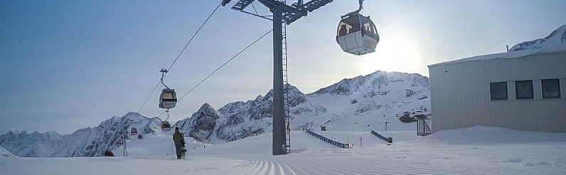 En vinterdag på Stubai-gletscheren