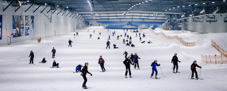 På ski i weekenden - træning på sne i skihal