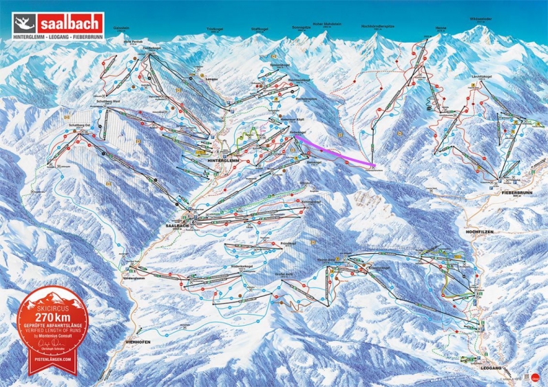 Byggeriet i gang, Saalbach forbindes med Fieberbrunn